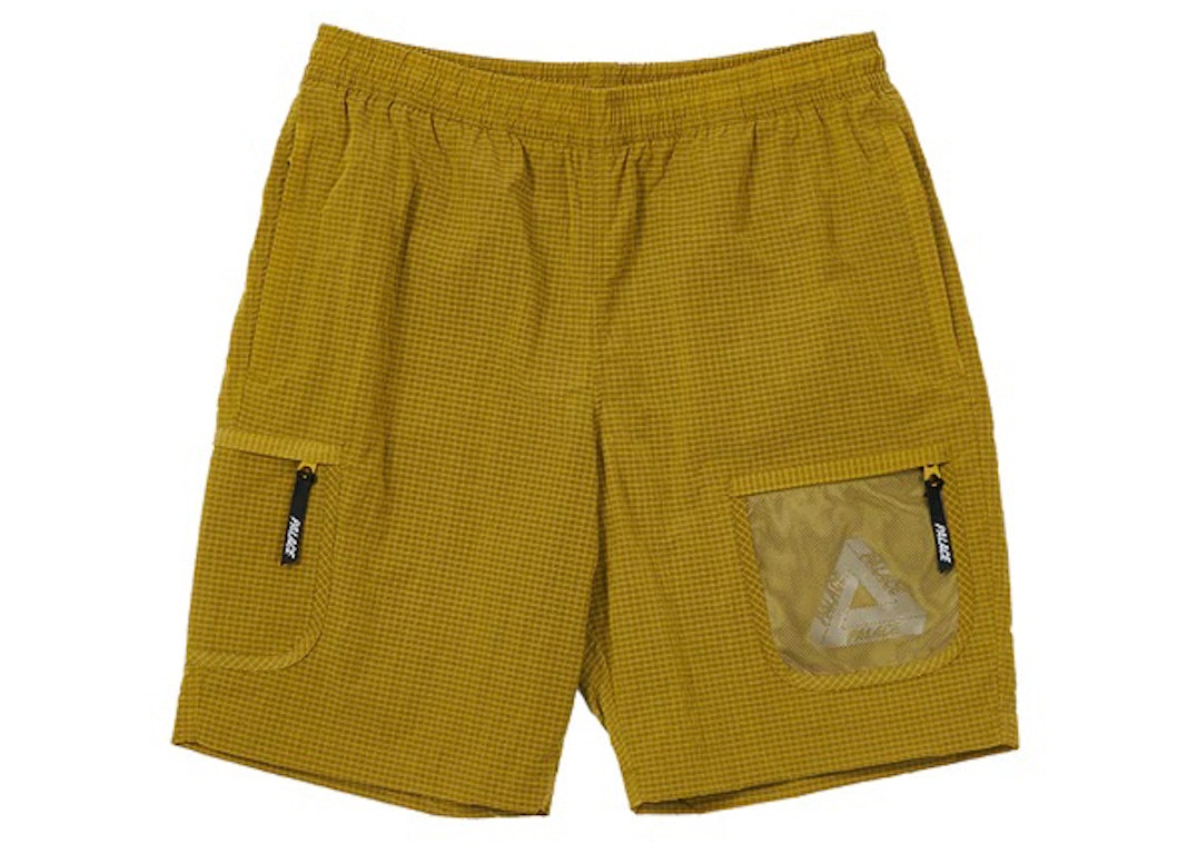 Pre-owned Palace Cripstop Grid Shorts Yellow