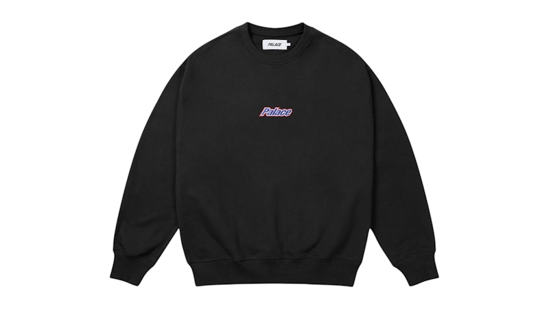 Palace Current Crewneck Sweatshirt Black Men's - SS26 - US
