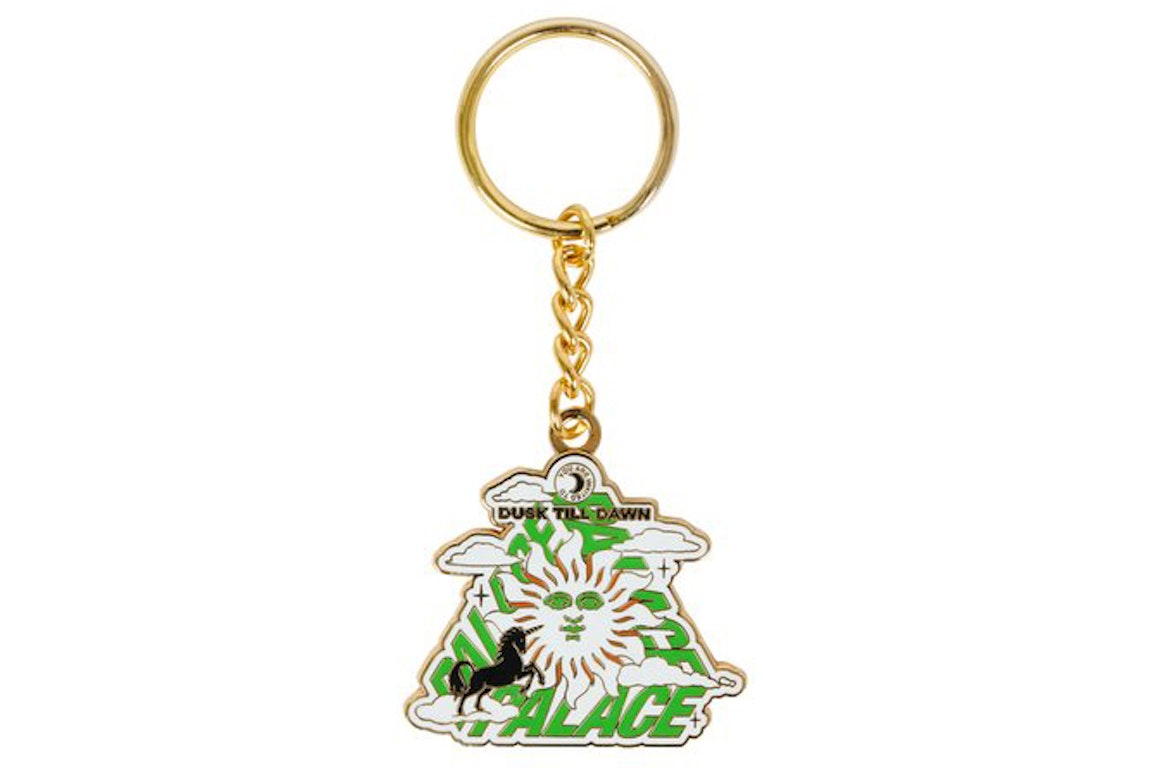 Pre-owned Palace Da One Keyring White/gold