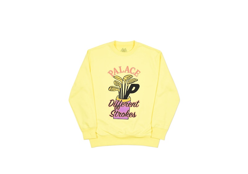 Palace Dif Strokes Crew Blue Men's - FW18 - US