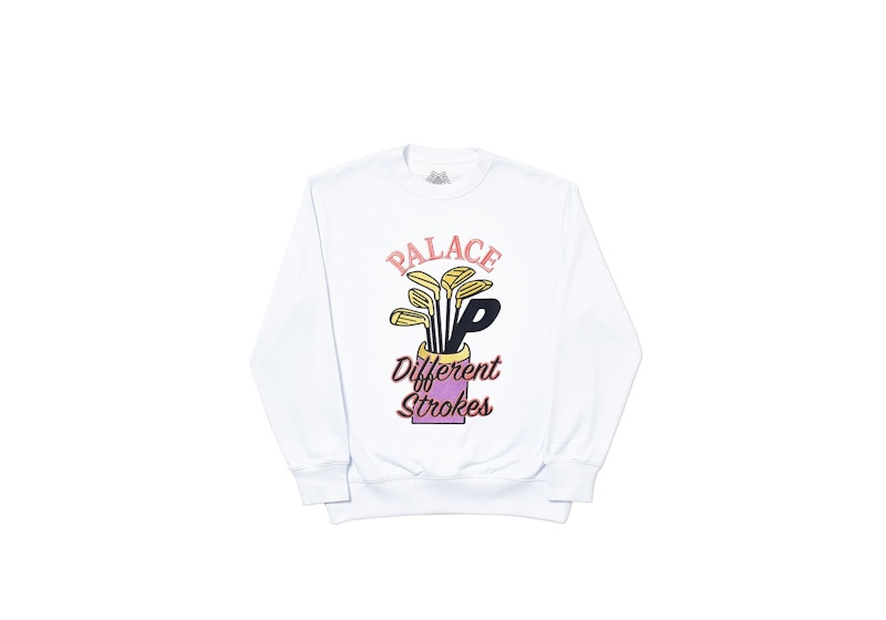 Palace Dif Strokes Crew Blue Men's - FW18 - US