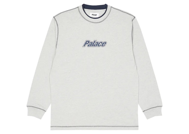 Palace Double Collar Longsleeve Top Grey Marl - FW22 男装- CN