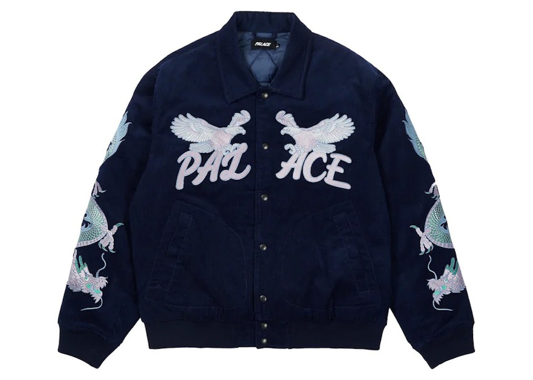 Pre-owned Palace Double Dragon Tour Jacket Navy