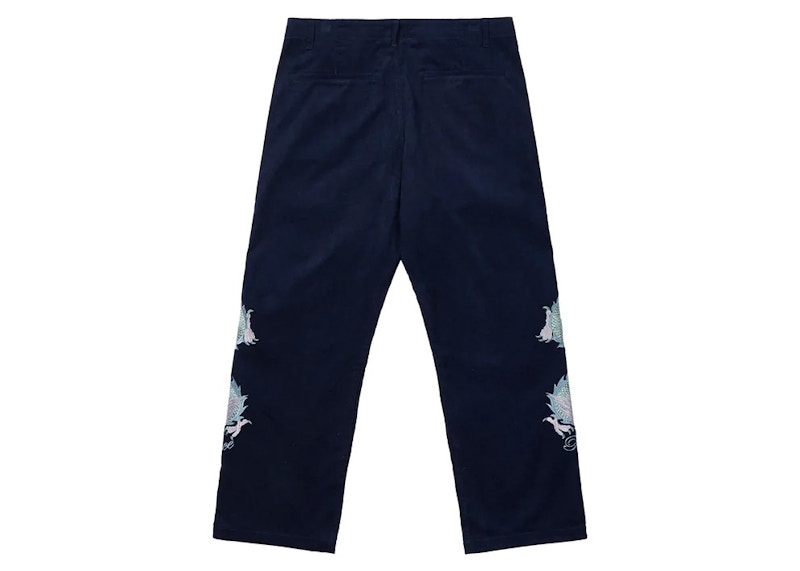 Palace Double Dragon Tour Plain Pant Navy Men's - FW22 - US