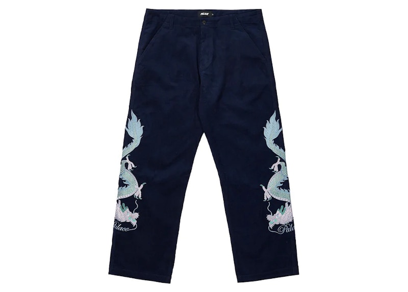 Palace Double Dragon Tour Plain Pant Navy - FW22 - TW