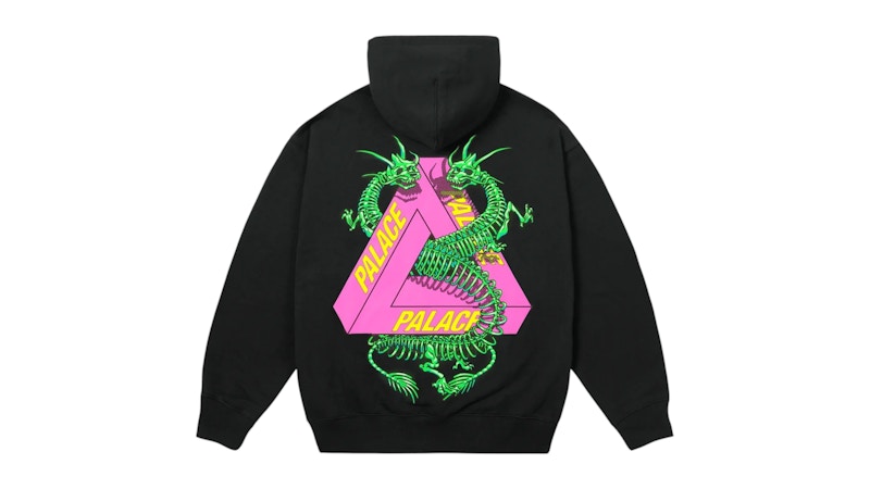 PALACE / DRAGON P-3 HOOD/色褪せ/紐欠品/M/コットン/ブラック Palace Dragon Bones Tri Hood Black Men's - FW25 - US