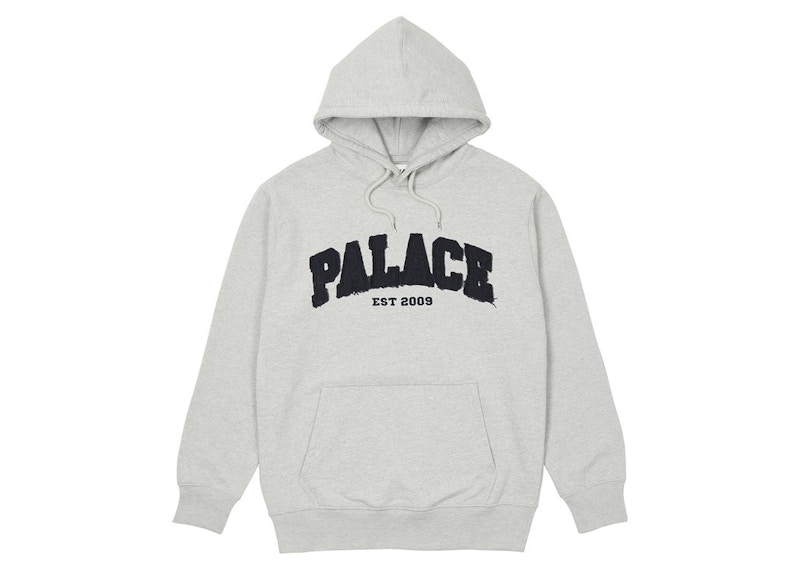 Palace Drop Shoulder Applique Hood Grey Marl - FW21 Men's - US