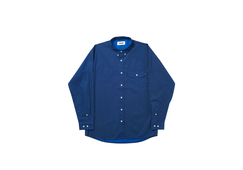 Palace Droppeth Heater Shirt Navy Men's - SS20 - US