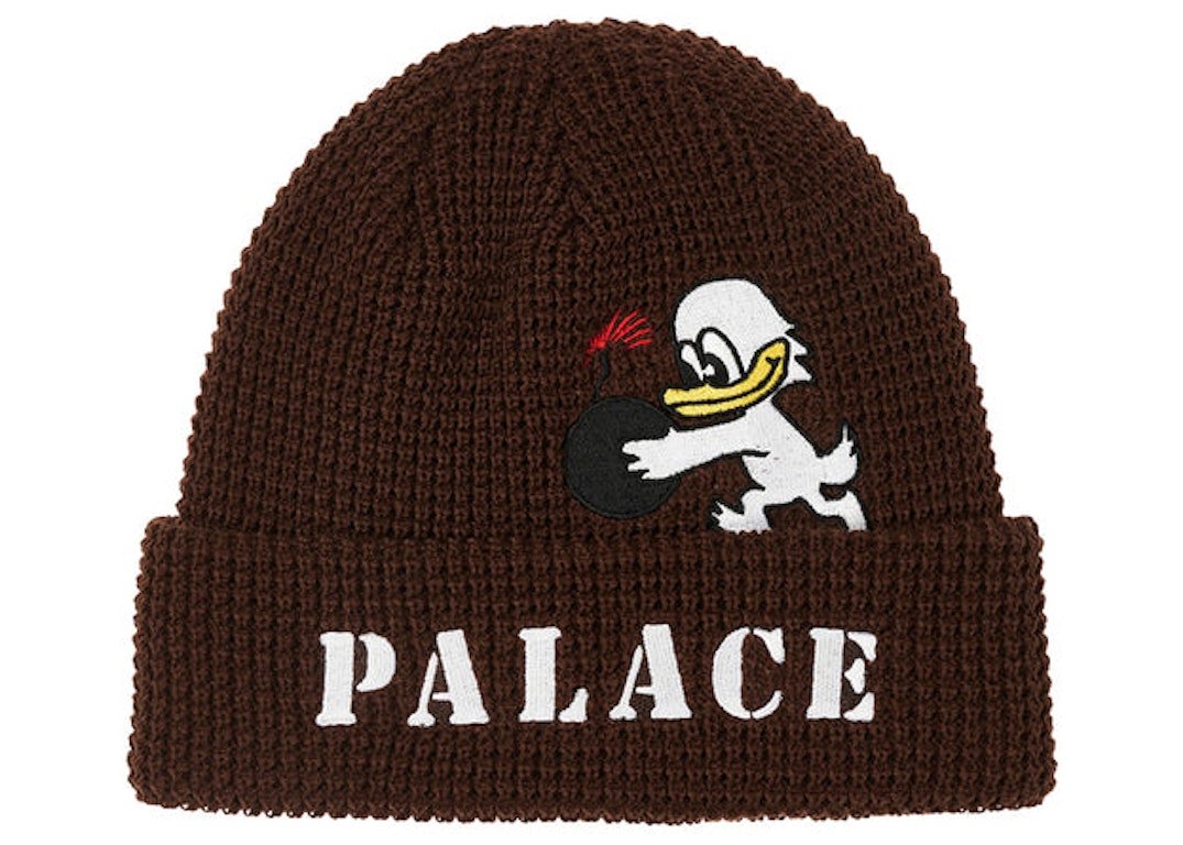 Pre-owned Palace Duck Bomb Beanie Brown