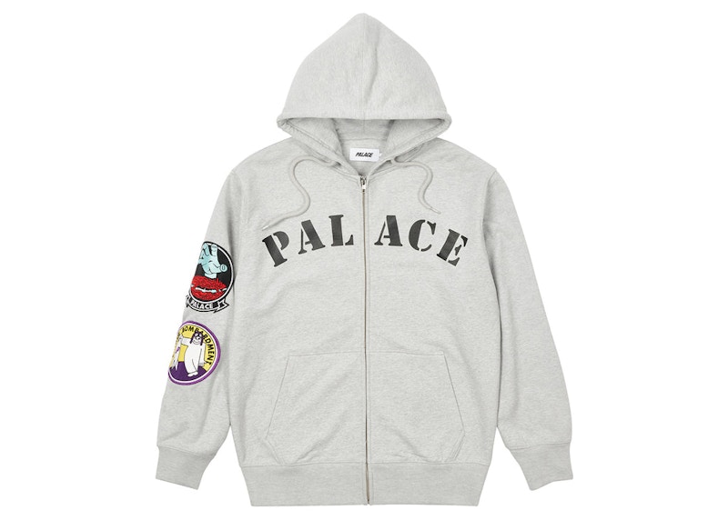 Palace Duck Bomb Hood Grey Marl Men's - SS22 - GB