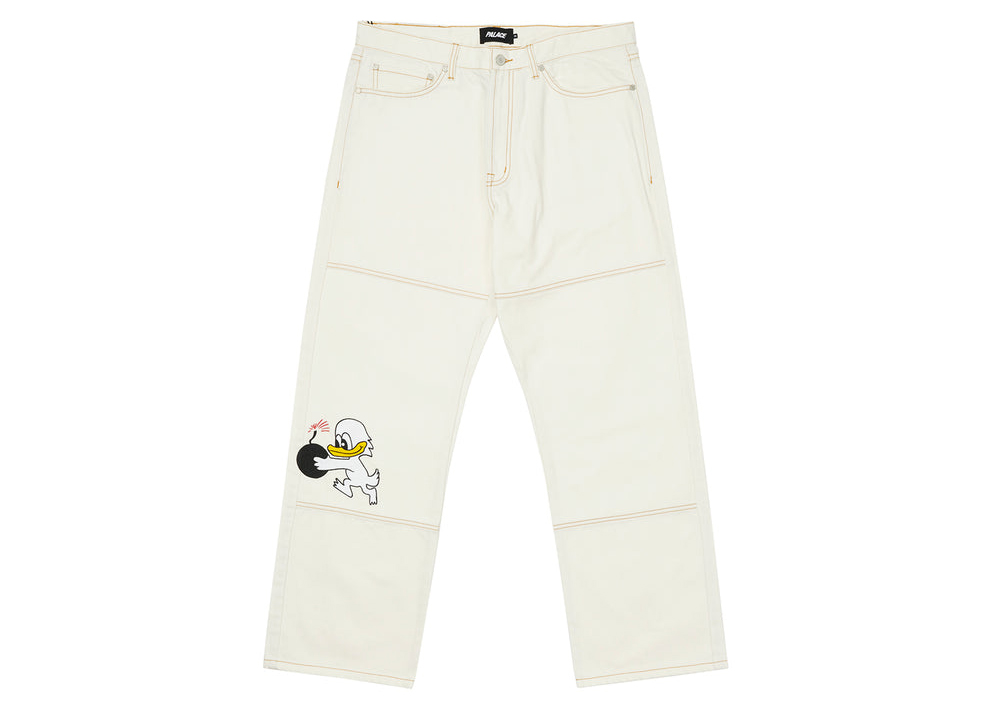 Palace Duck BOMB Panel Jeans White - デニム/ジーンズ