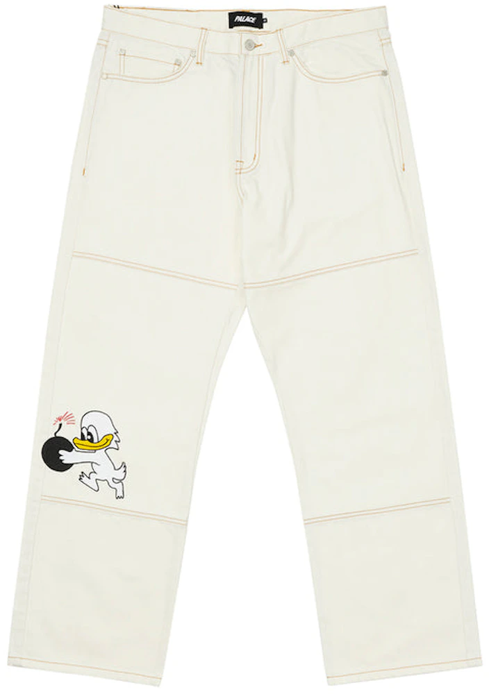 Palace Duck Bomb Panel Jeans White Men's - SS22 - US