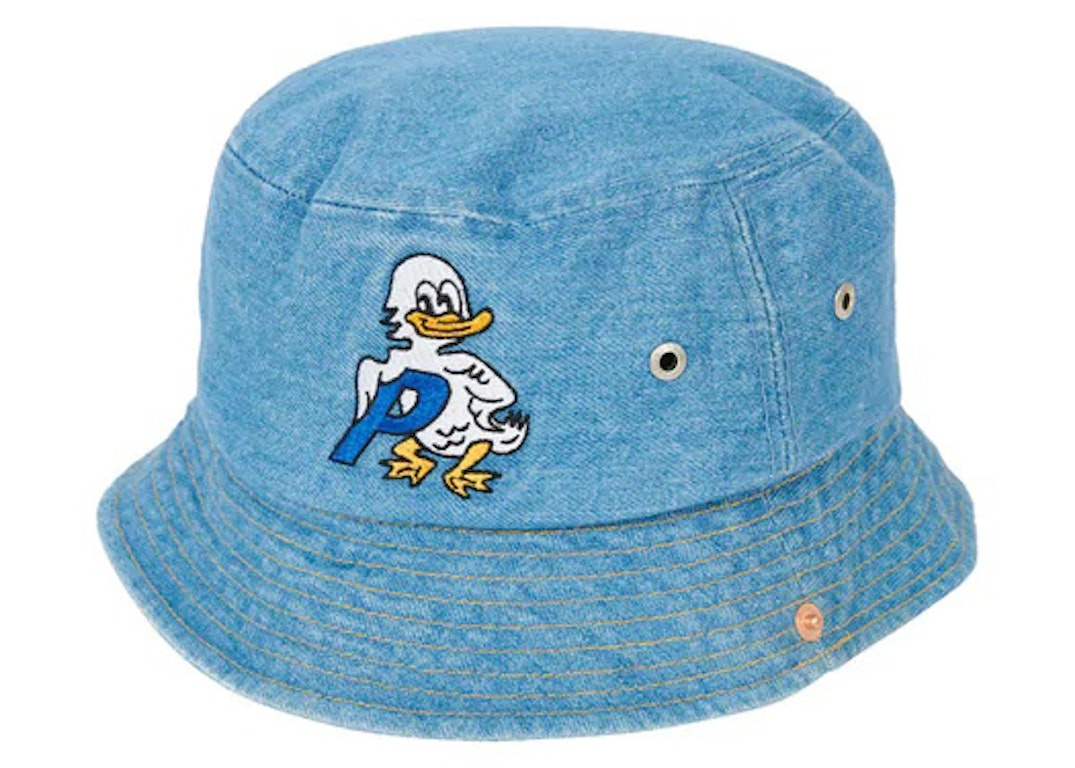 Pre-owned Palace Duck Denim Bucket Hat Stone Wash