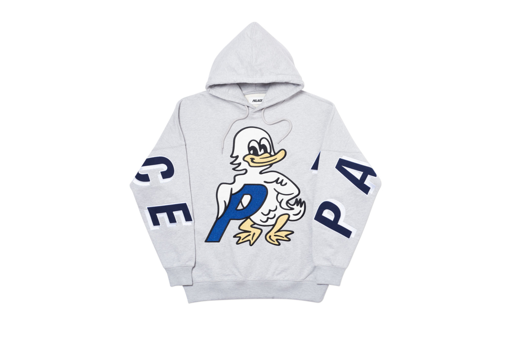 Palace Duck Out Hood Grey Marl Men's - FW19 - US