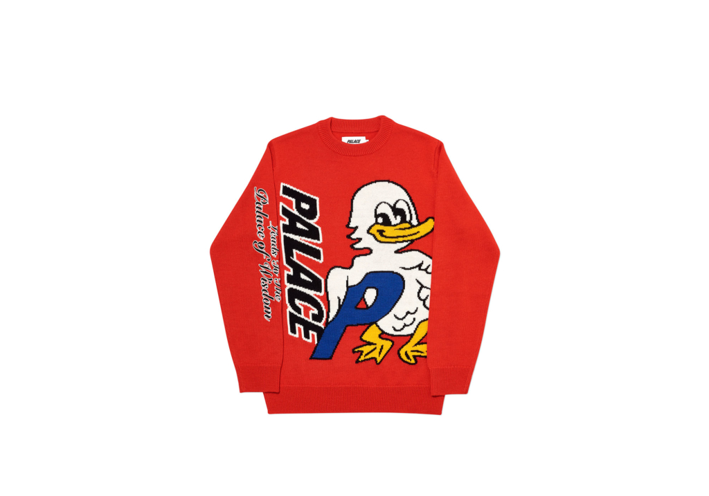Palace Duck Out Knit Red メンズ - FW19 - JP