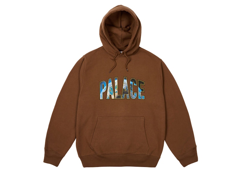 Palace Tri-Archaeology Hoodie Brown outlet Size Medium