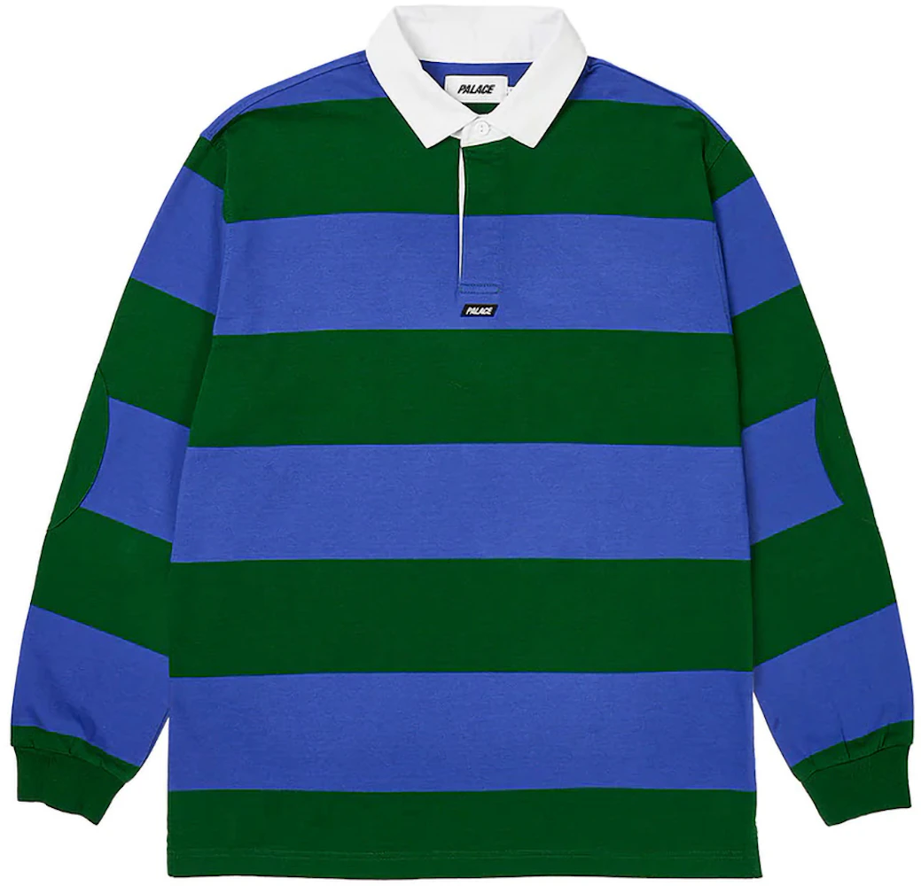 Palace Elbow Stripe Rugby Blue/Green Men's - SS24 - US