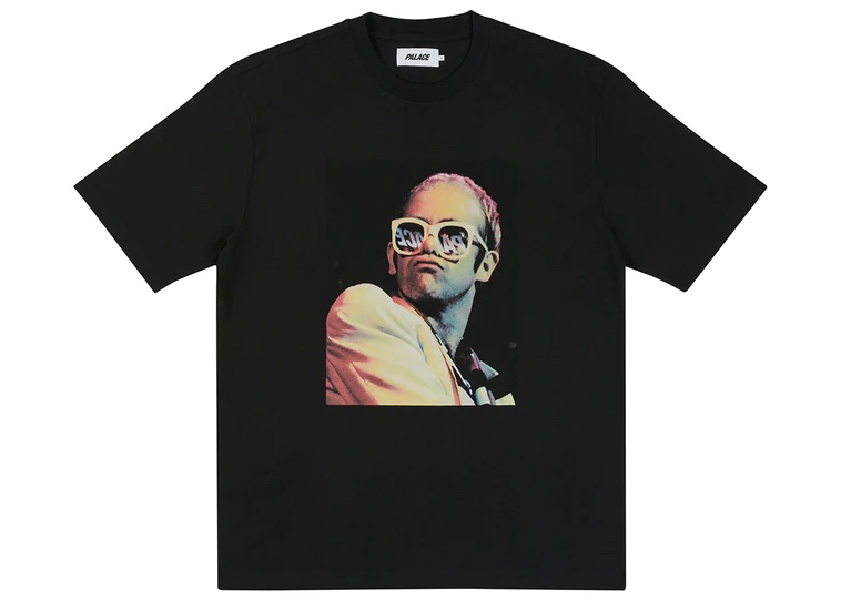Palace Elton John Icon T shirt Black Men's   SS   US