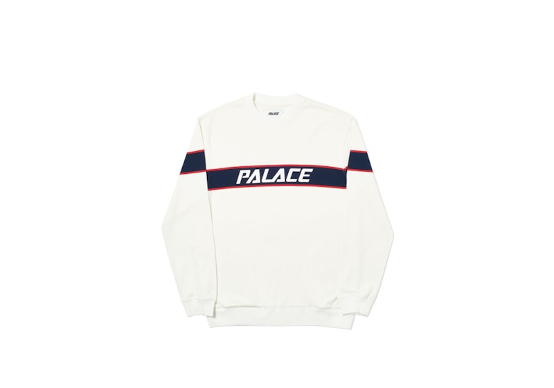 Palace Bolt Crew White/Blue Men's - FW21 - GB