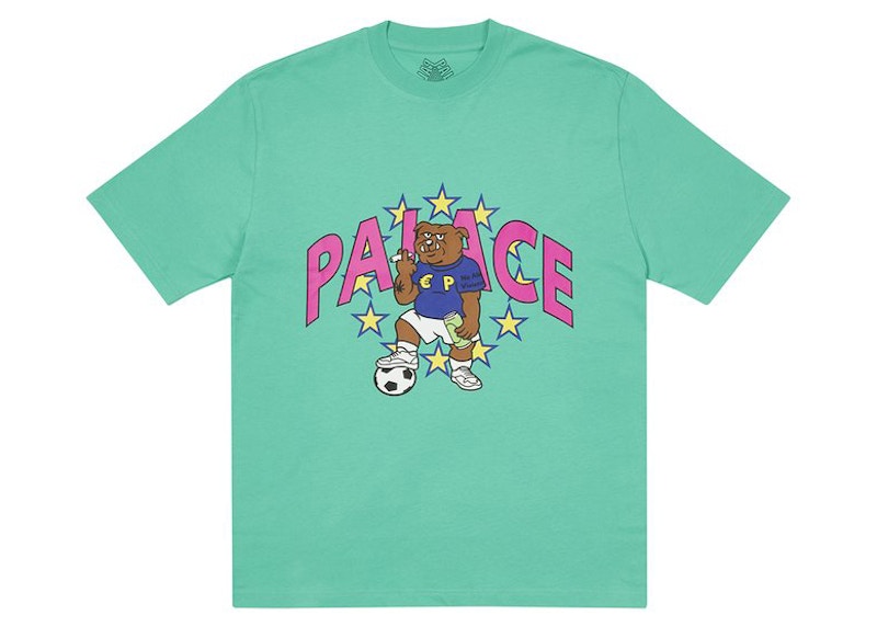 Pre-owned Palace Men's Euro T-shirt (fw21) In Aqua In Blue