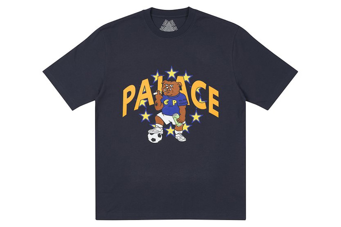Pre-owned Palace Euro T-shirt (fw21) Navy