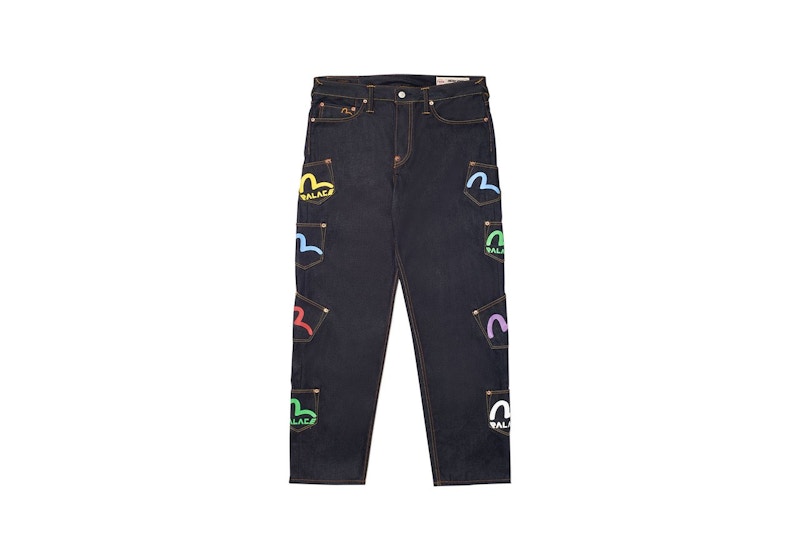 いたまま】 palace × evisu denim football 7iIDH-m37386220781 デニム