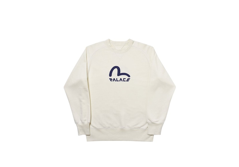 Palace Evisu Reversible Crew Ecru Men's - SS20 - US