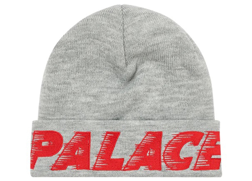 Pre-owned Palace Fast Beanie Light Grey Marl
