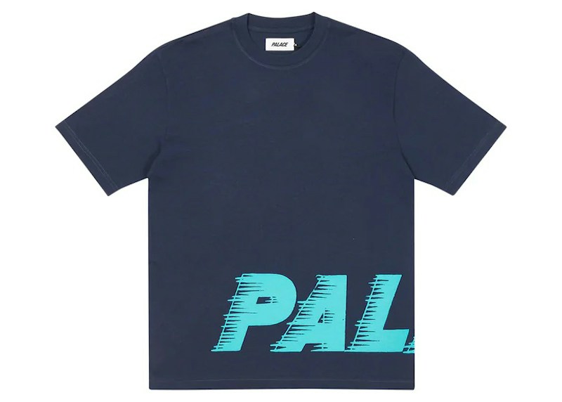 Palace Fast Wrap T-Shirt Blu navy