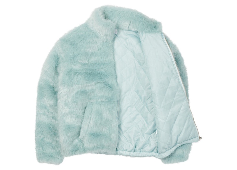 Palace Faux Fur Jacket Icey Blue Men's - SS22 - US