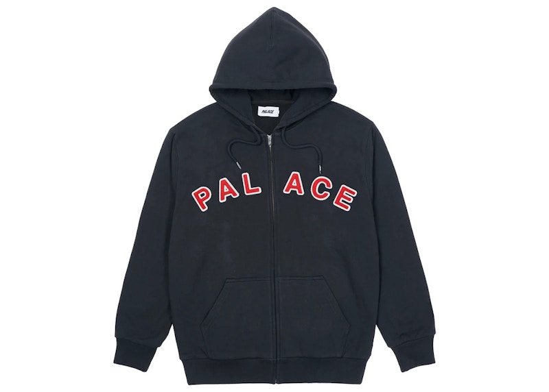 Palace Felt Letters Zip Hood Navy