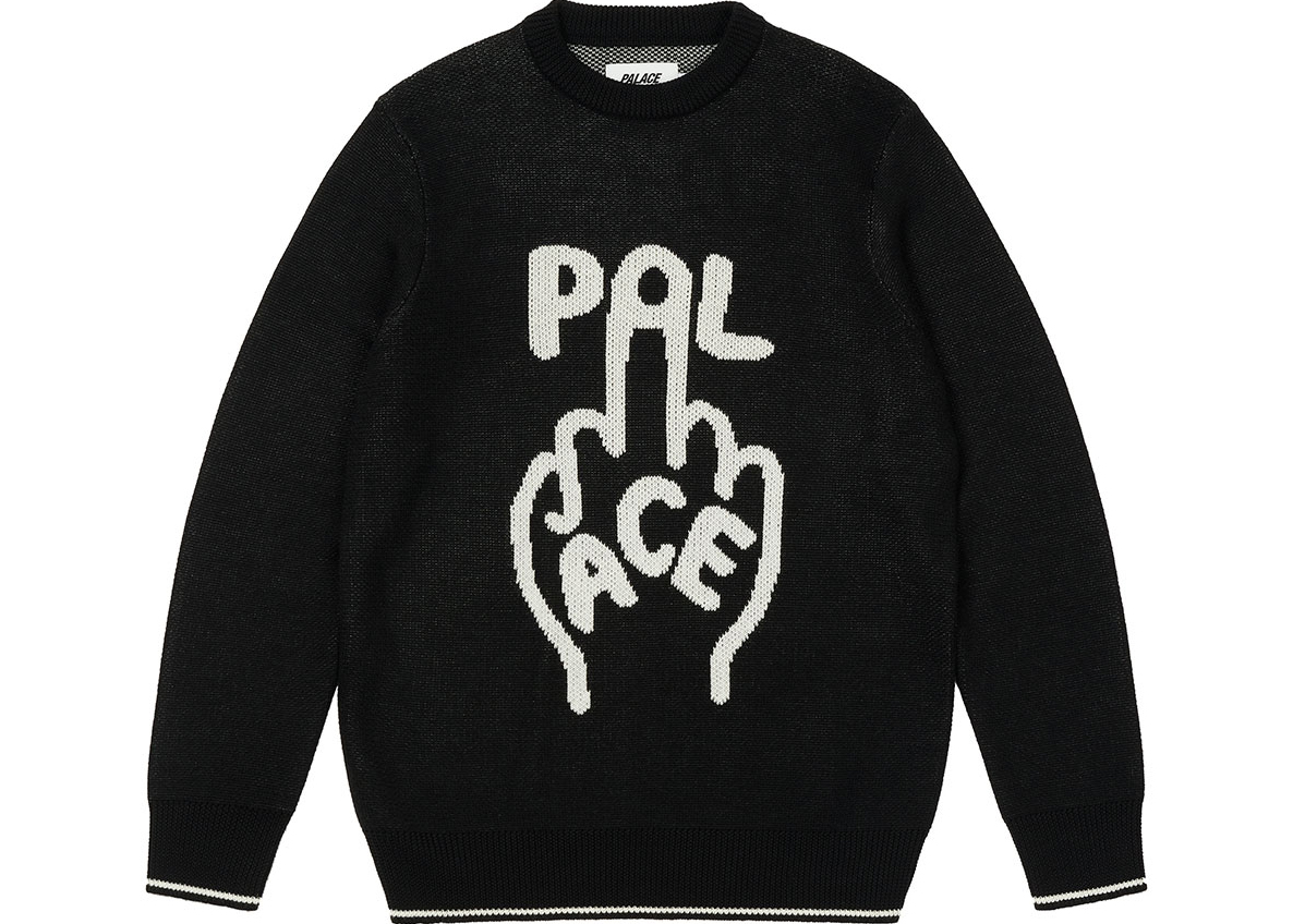 Palace Finger Up Knit Black Men's - SS21 - US