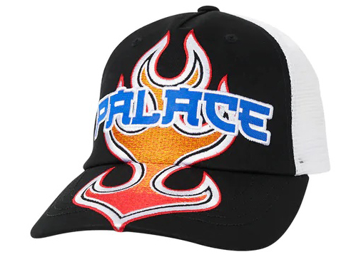Palace Flame Trucker Hat Black