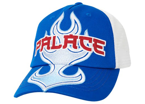 Palace Flame Trucker Hat Blue