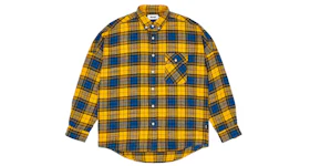 Palace Flannel Drop Shoulder Shirt Yellow