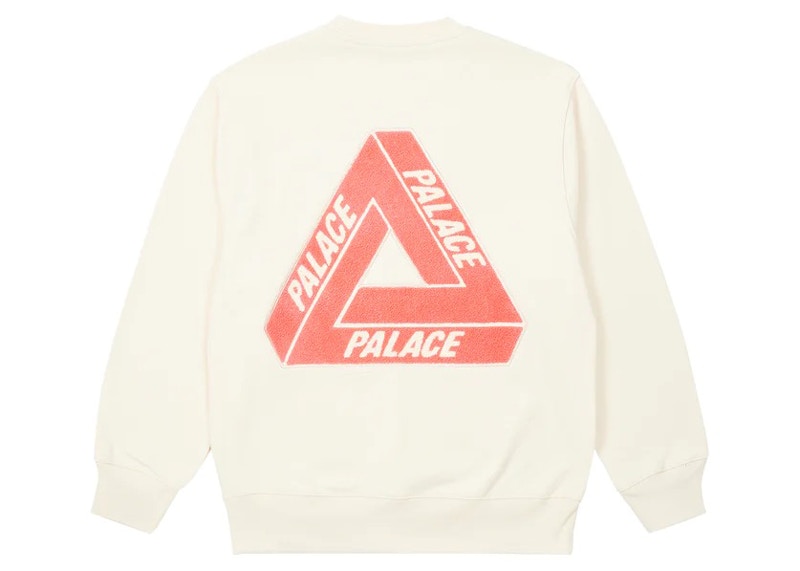 Palace Fleece Tri Ferg Crew Soft White