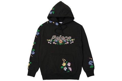 Palace Flower Stitch Hood Black Men's FW21 US