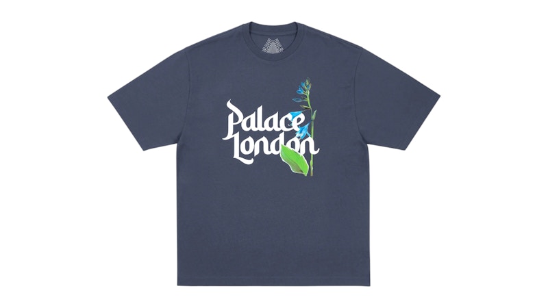 Palace Flower Type T-Shirt Navy Men's - SS25 - US