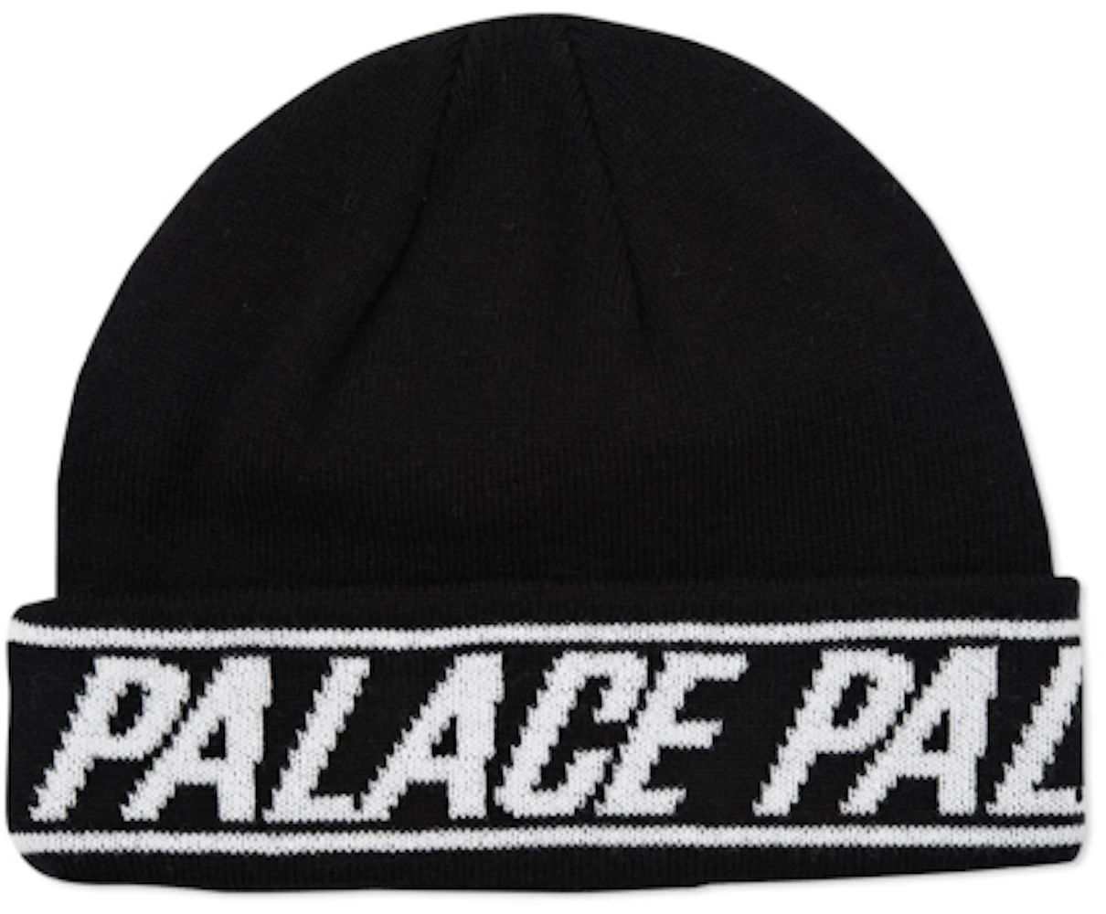 Palace Font Cuff Beanie Black - FW16 - GB