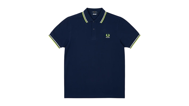 Pre-owned Palace Men's  Fred Perry Shirt In Peacoat In Blue