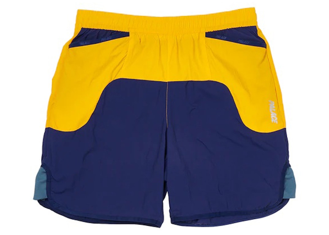 Pre-owned Palace Front Runner Shorts Navy/yellow