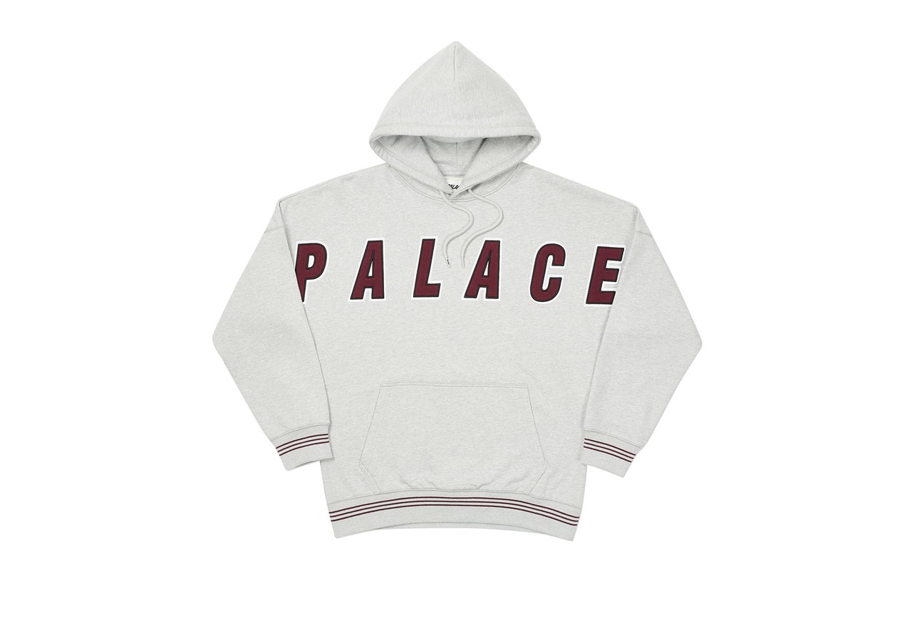 Palace Full Frontal Hood Grey Marl Men's - FW20 - US