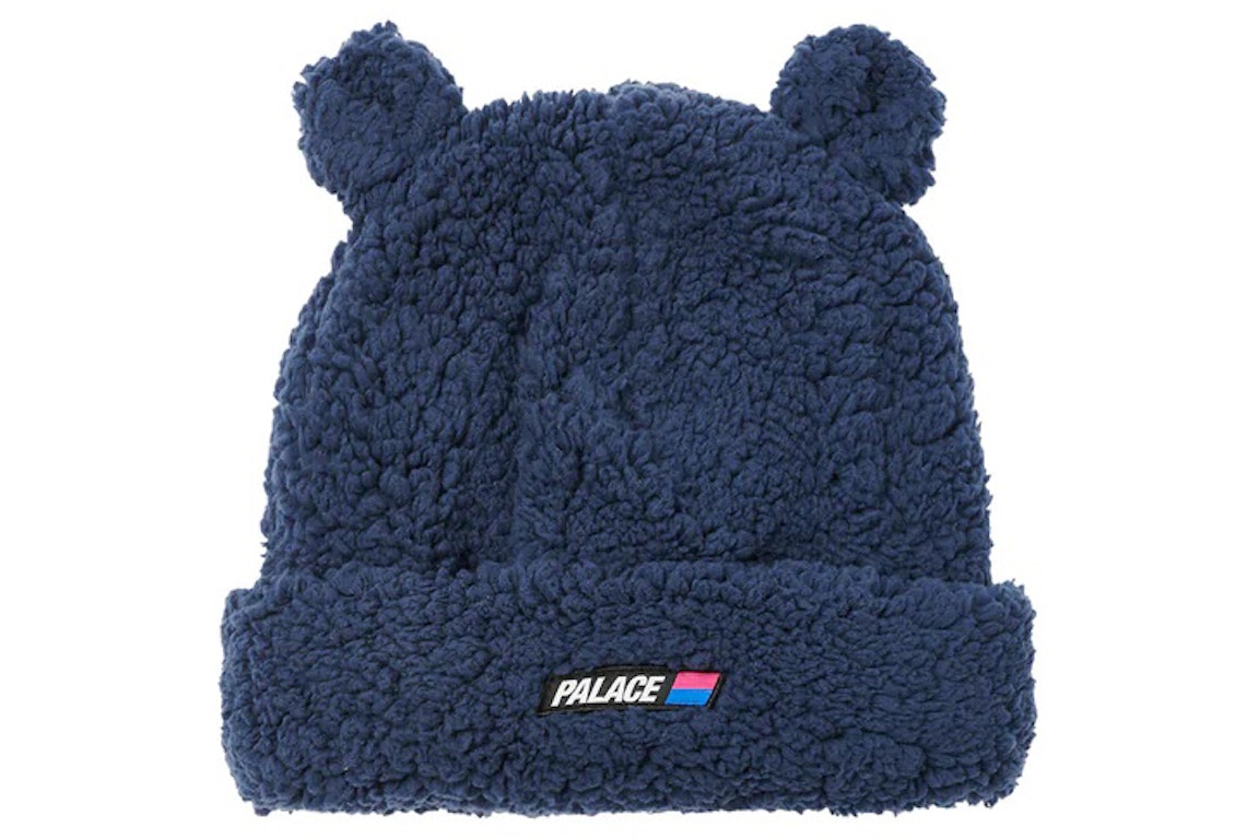 Pre-owned Palace Fuzzy Ear Beanie Navy