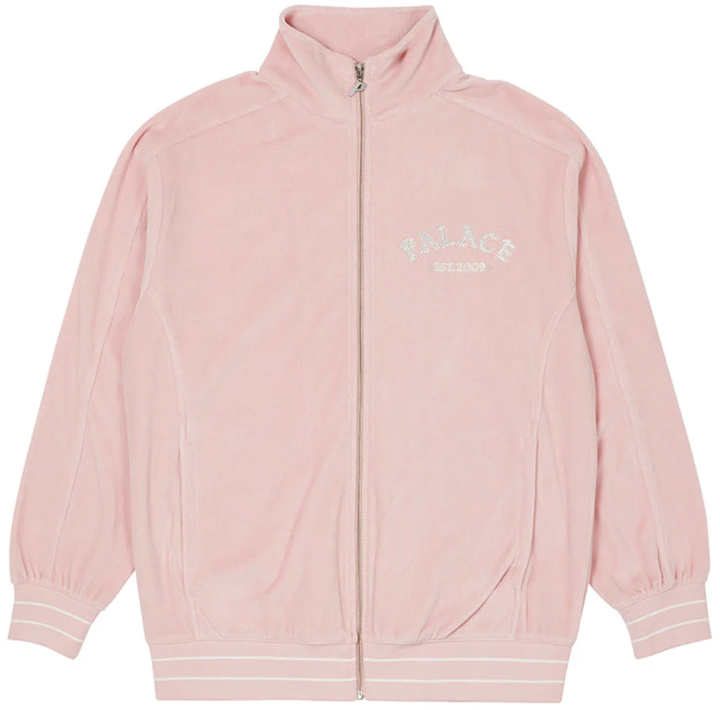Palace Galore Velour Track Top Pink Men's - SS22 - US