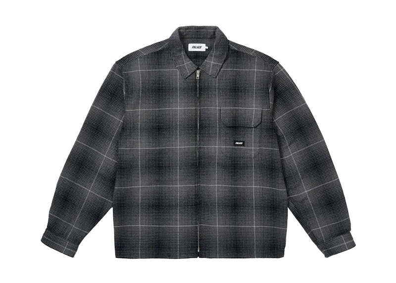 Palace Ghost Zip Shirt Black メンズ - FW25 - JP