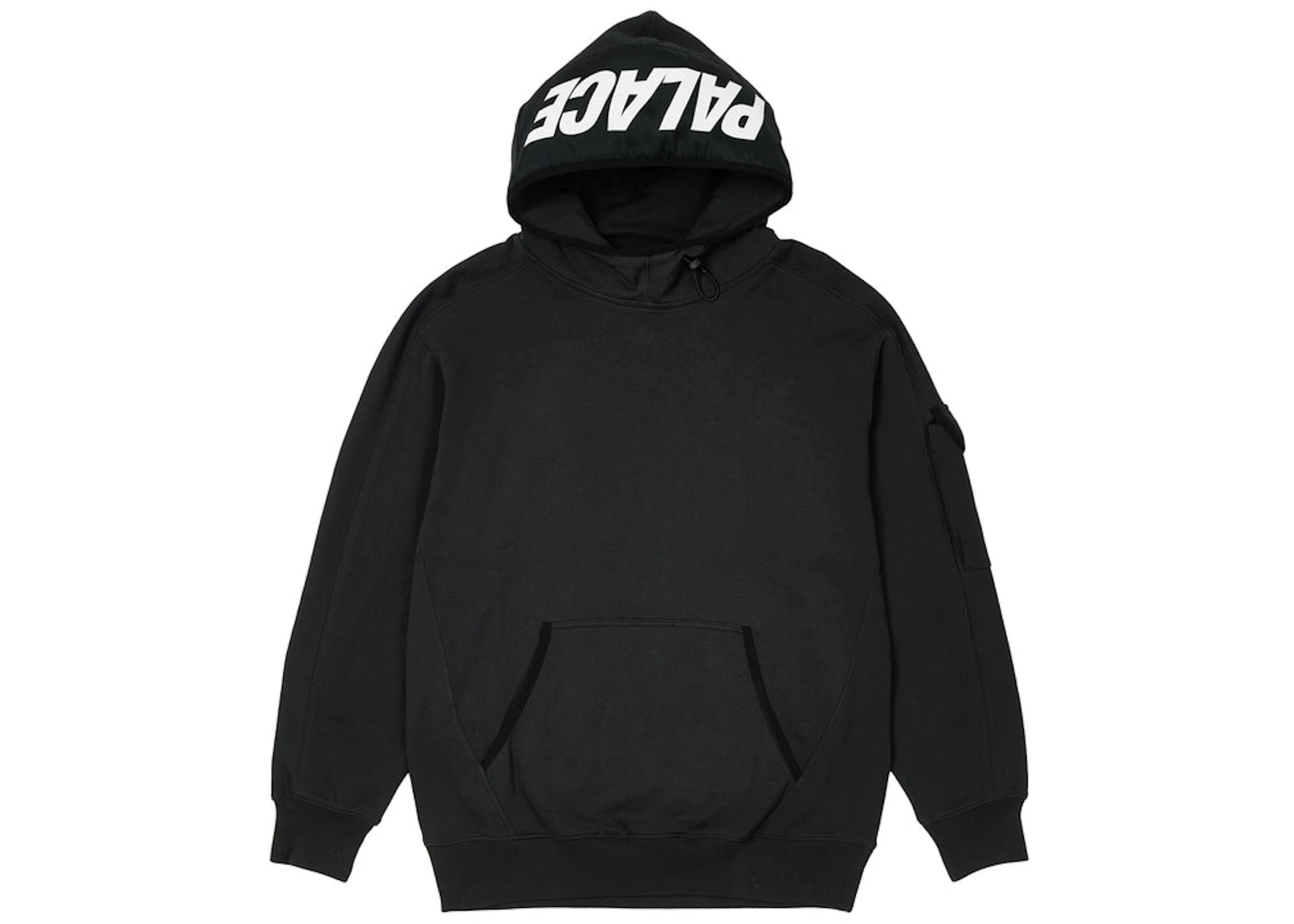 Palace Giant Woven Label Hood Black - SS22 - ES