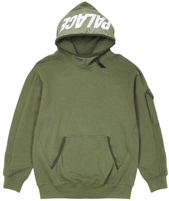 Palace Giant Woven Label Hood Olive Men's - SS22 - US