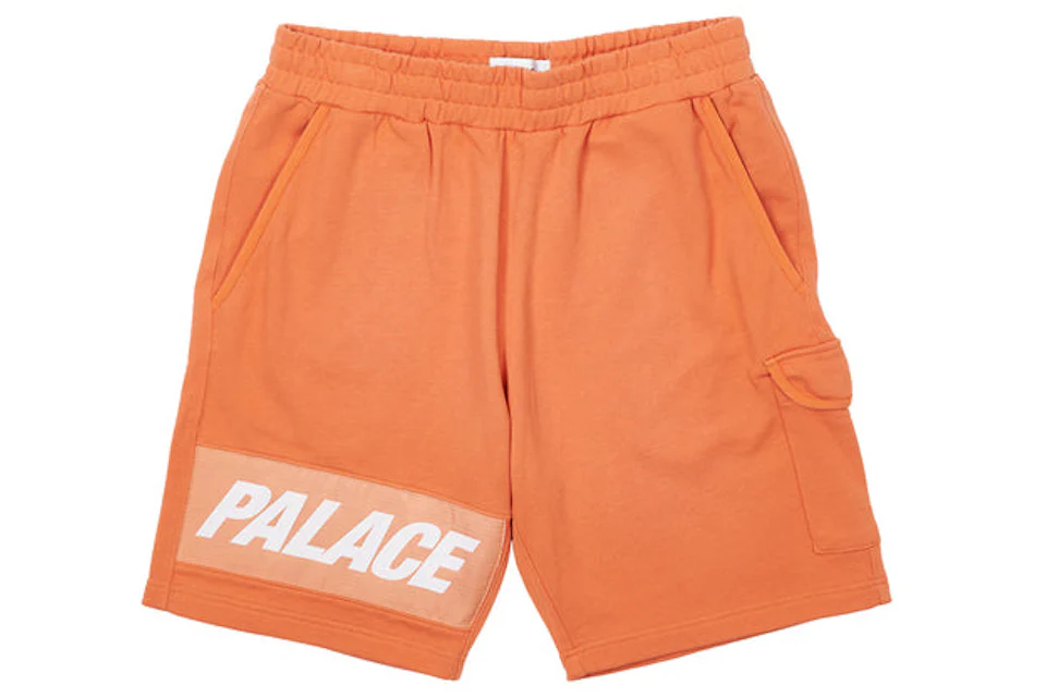 Palace Giant Woven Label Shorts Orange Men's - SS22 - US