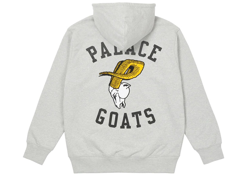 Palace Goats Hood Grey Marl Men's - SS22 - US