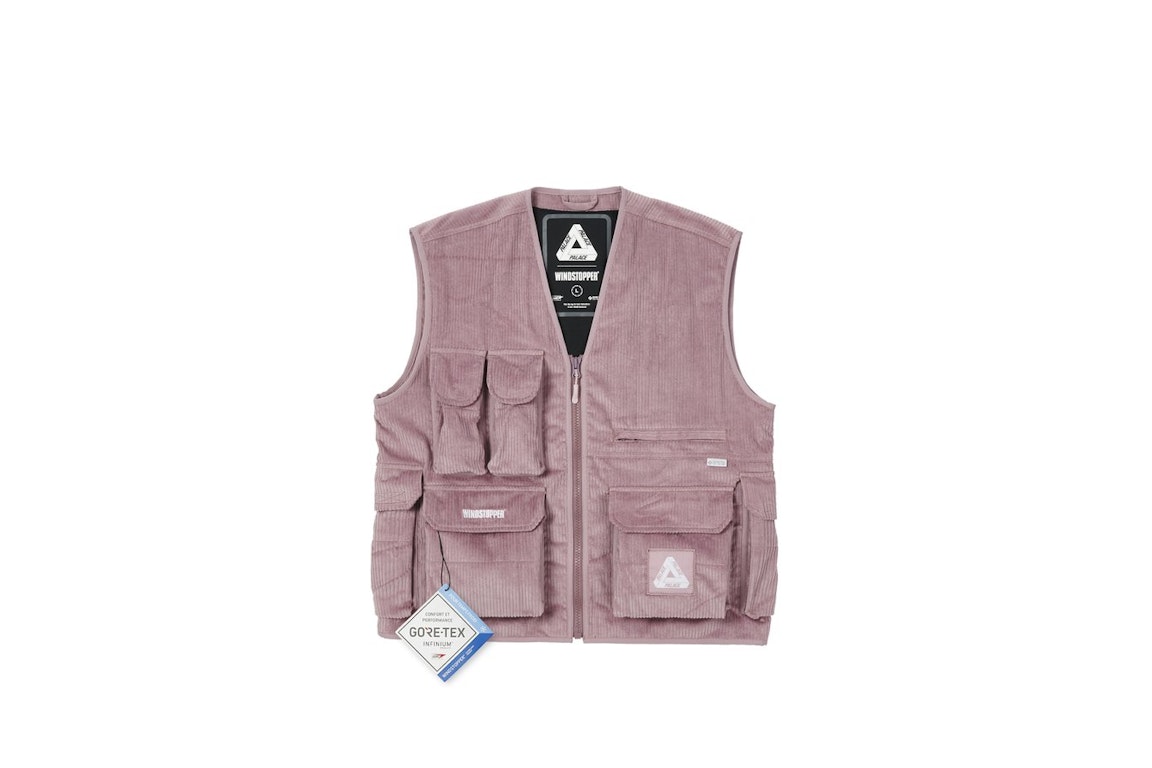 Pre-owned Palace Gore-tex Infinium Corduroy Vest Pink